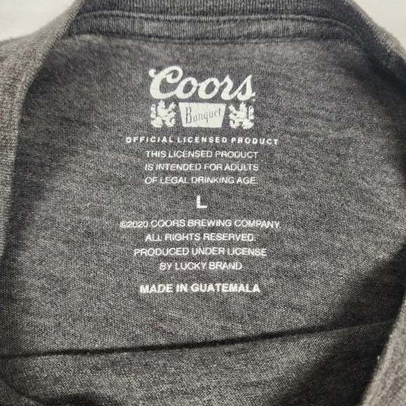 Lucky Brand Coors Golden Banquet Mens T-shirt Size Large - Picture 5 of 7